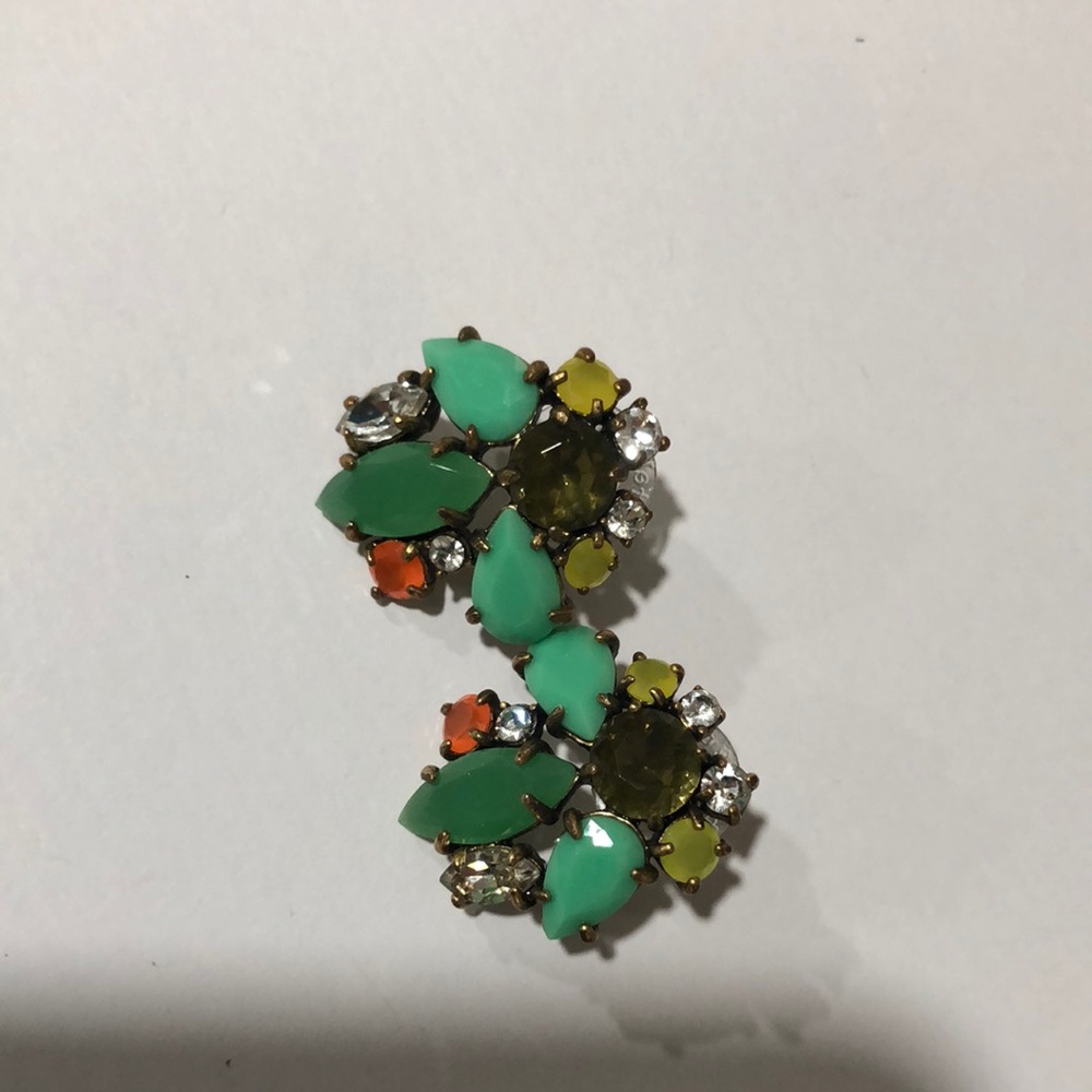 Stella & Dot Eloise Teal Orange Yellow Earrings